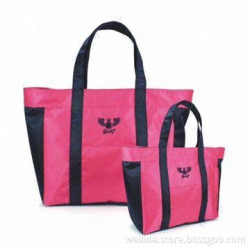 420D Jacquard Polyester Tote Bags with PVC Backing, Customized Designs are Welcome